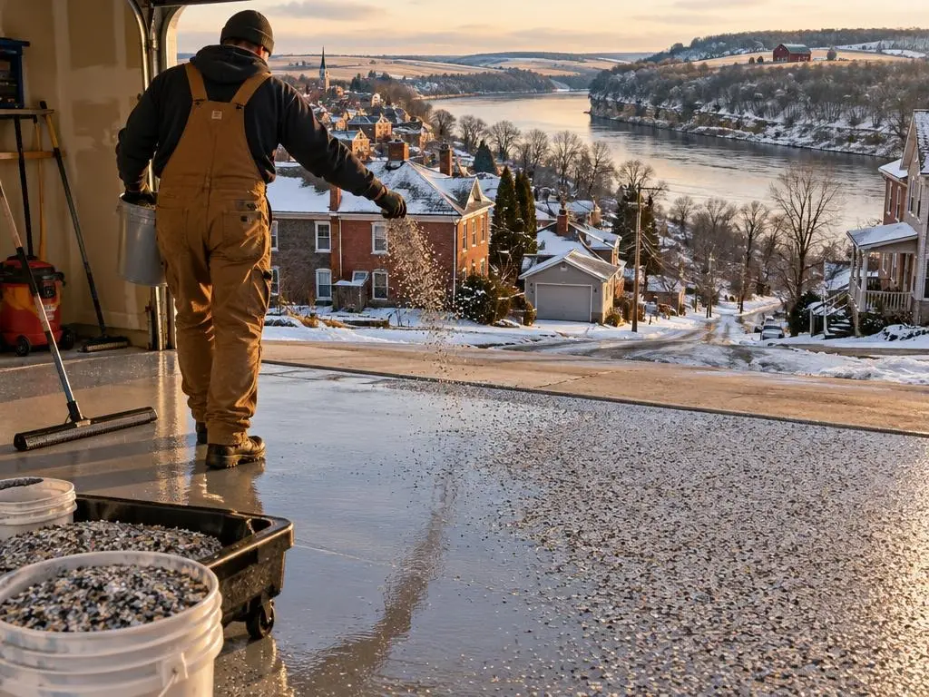 Epoxy Flake Floors in Dubuque, IA